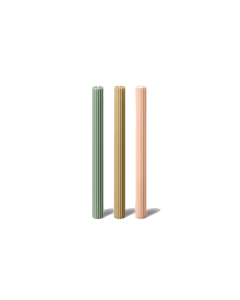 Ribbed Candles Blooming Flower